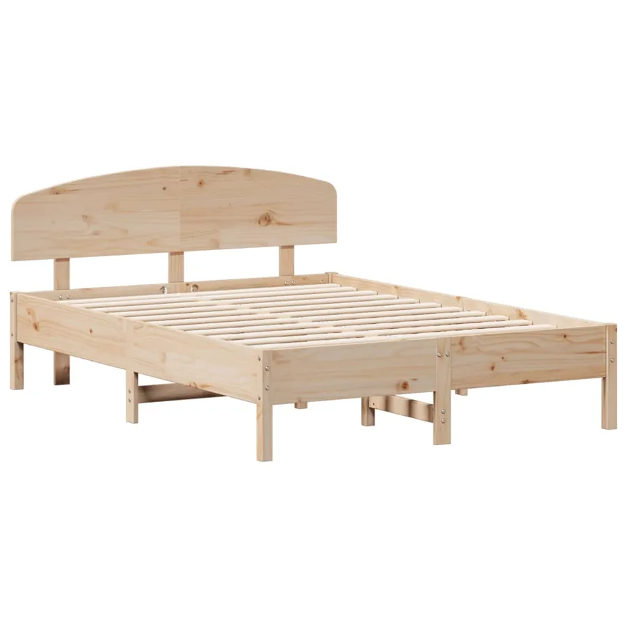 Cadre de lit sans matelas 140x190 cm bois de pin massif - 3