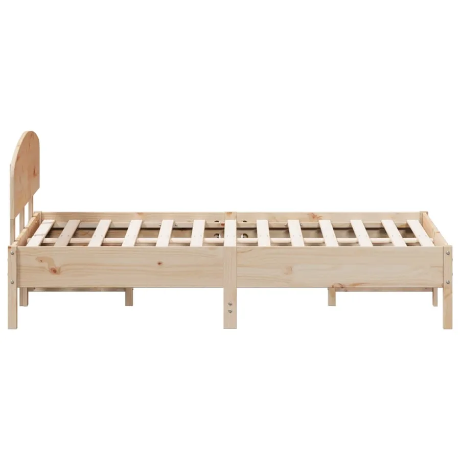 Cadre de lit sans matelas 140x190 cm bois de pin massif - 5
