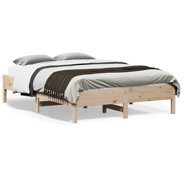 Cadre de lit sans matelas 140x190 cm bois de pin massif