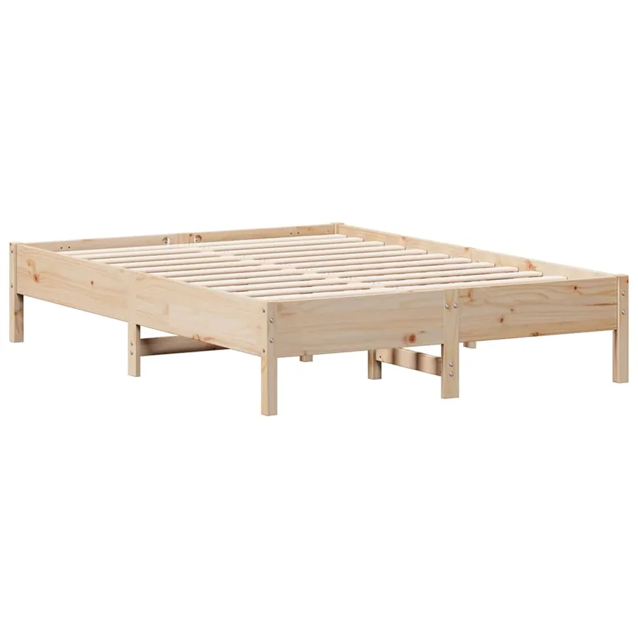 Cadre de lit sans matelas 140x190 cm bois de pin massif - 2