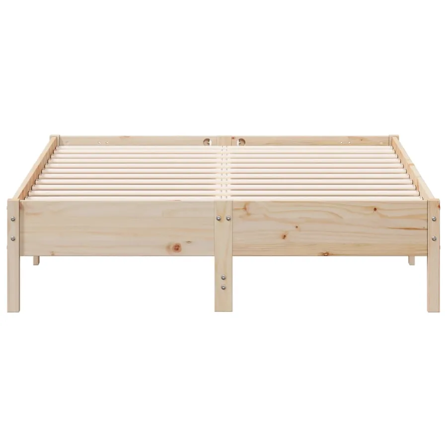 Cadre de lit sans matelas 140x190 cm bois de pin massif - 4
