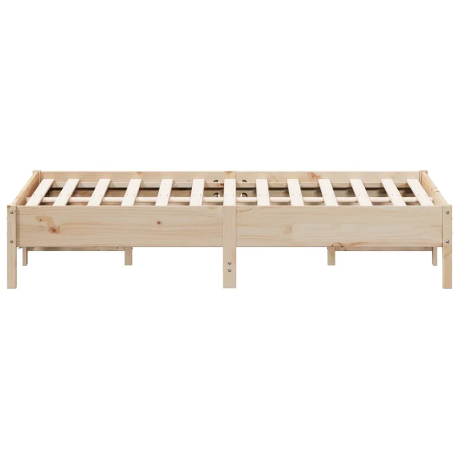Cadre de lit sans matelas 140x190 cm bois de pin massif - 5