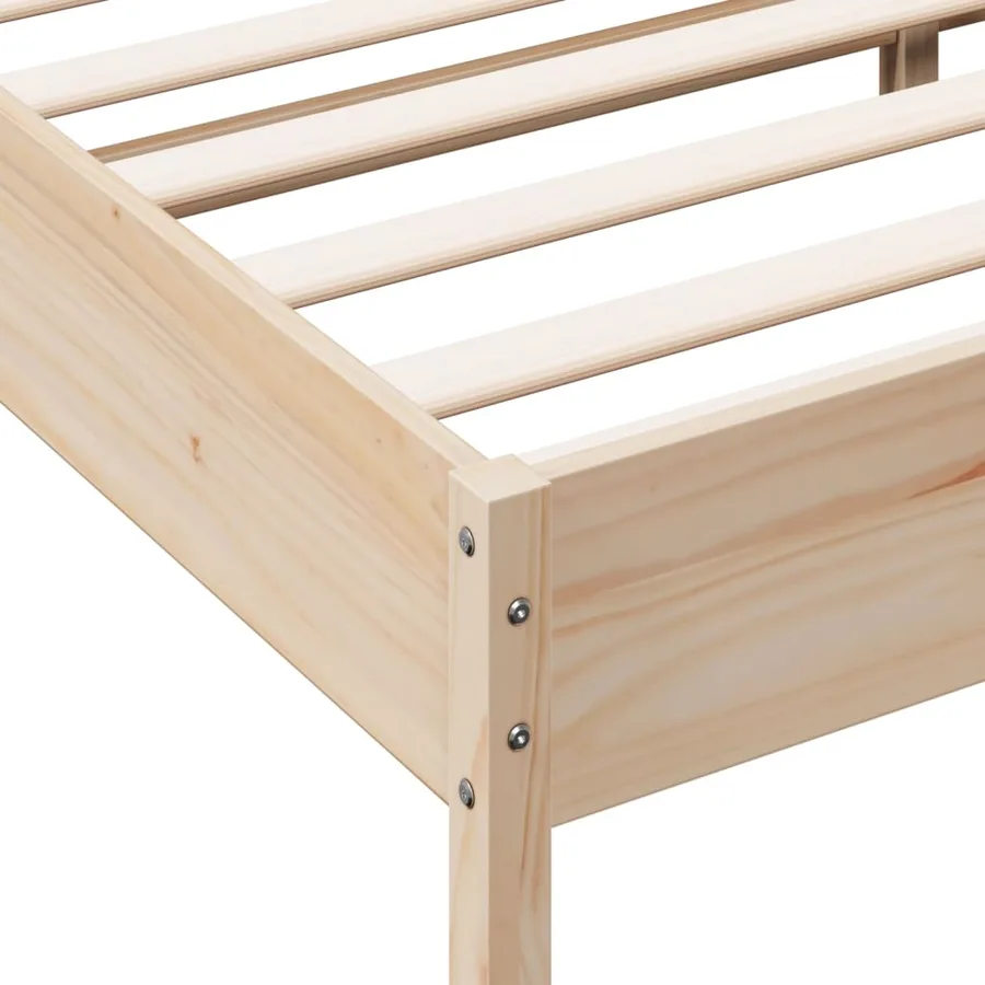 Cadre de lit sans matelas 140x190 cm bois de pin massif - 7