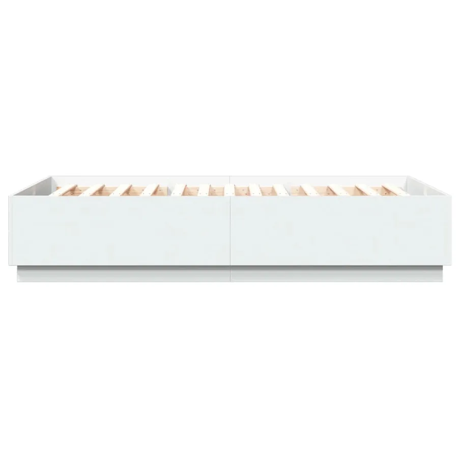 Cadre de lit sans matelas blanc 150x200 cm - 5