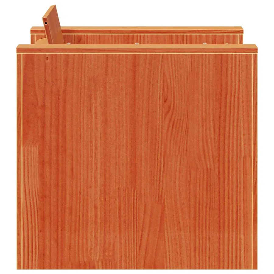 Salon de jardin 2 pcs cire marron bois de pin massif - 6