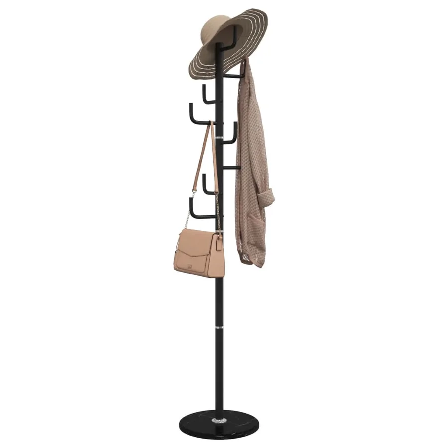 Porte-manteau noir 183 cm fer enduit de poudre