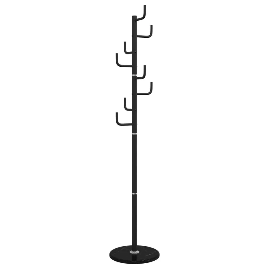 Porte-manteau noir 183 cm fer enduit de poudre - 2