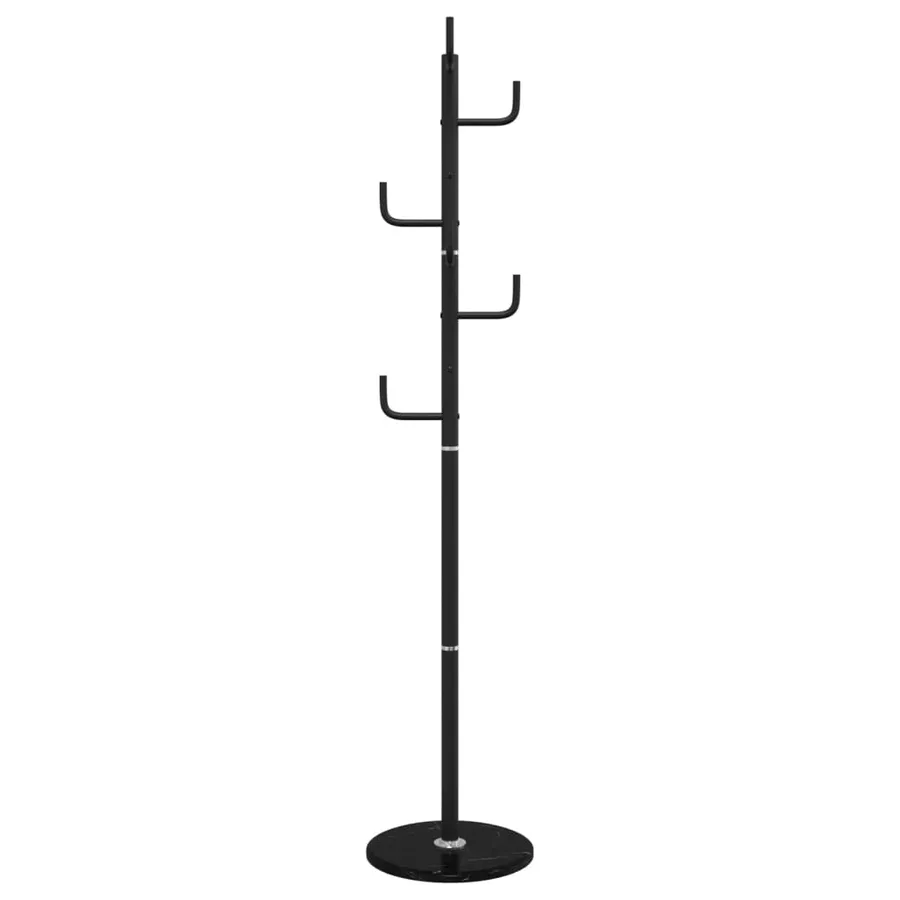 Porte-manteau noir 183 cm fer enduit de poudre - 4