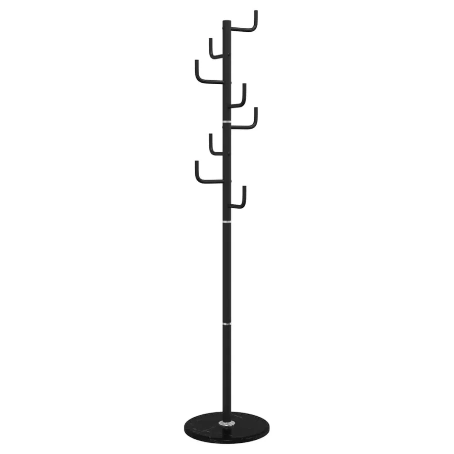Porte-manteau noir 183 cm fer enduit de poudre - 6