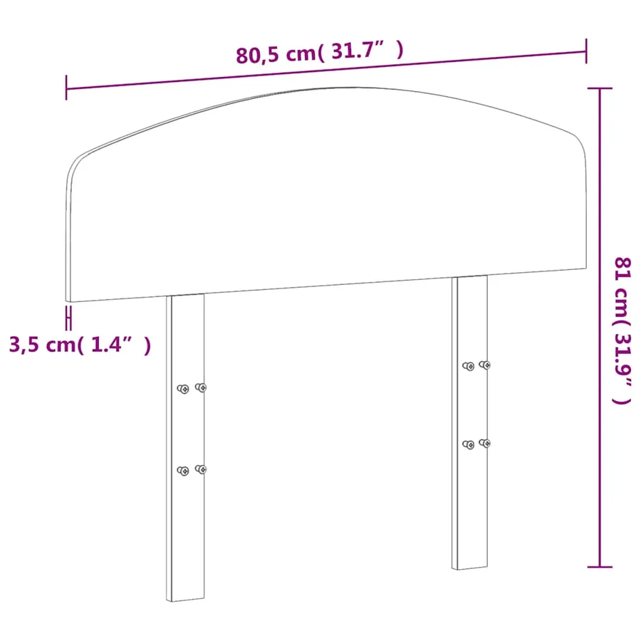 Tête de lit 75 cm bois massif de pin - 9