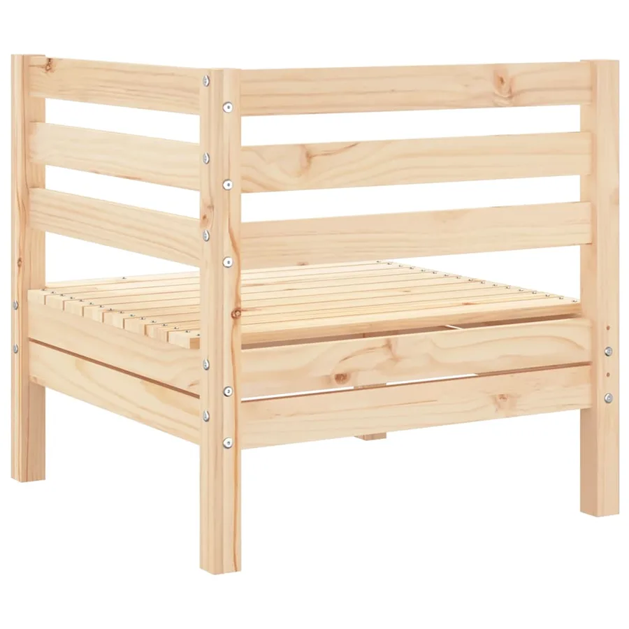 Canapé d'angle de jardin bois de pin massif - 6