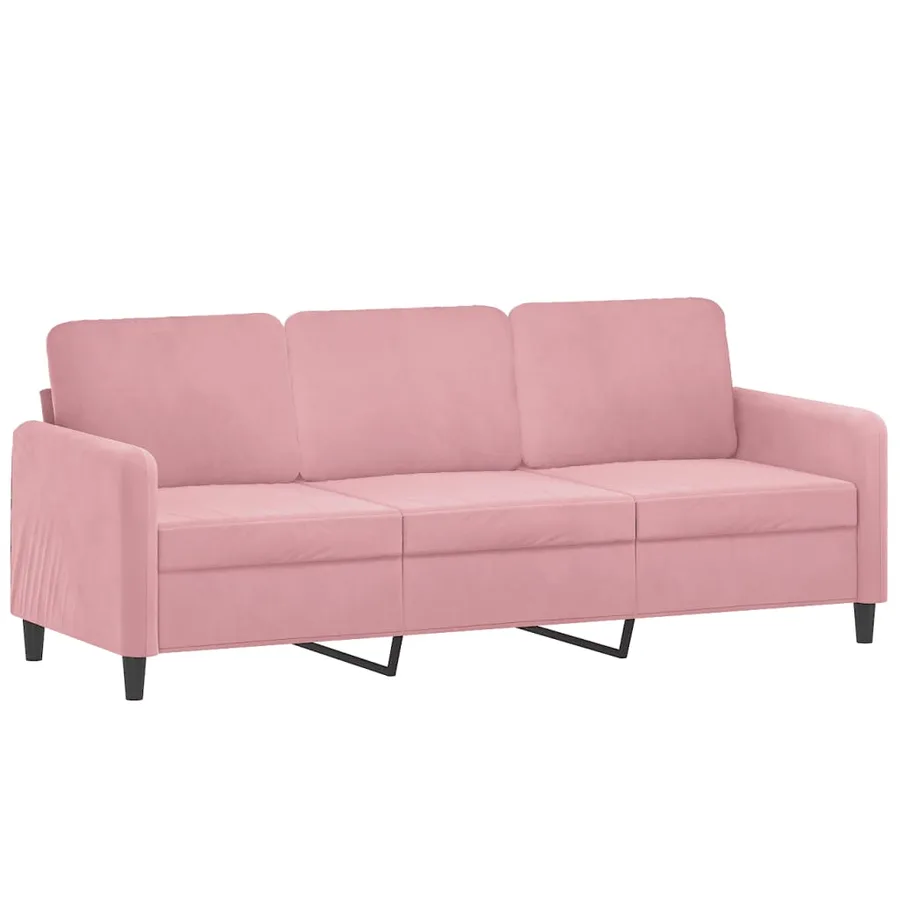 Ensemble de canapés 3 pcs rose velours - 5