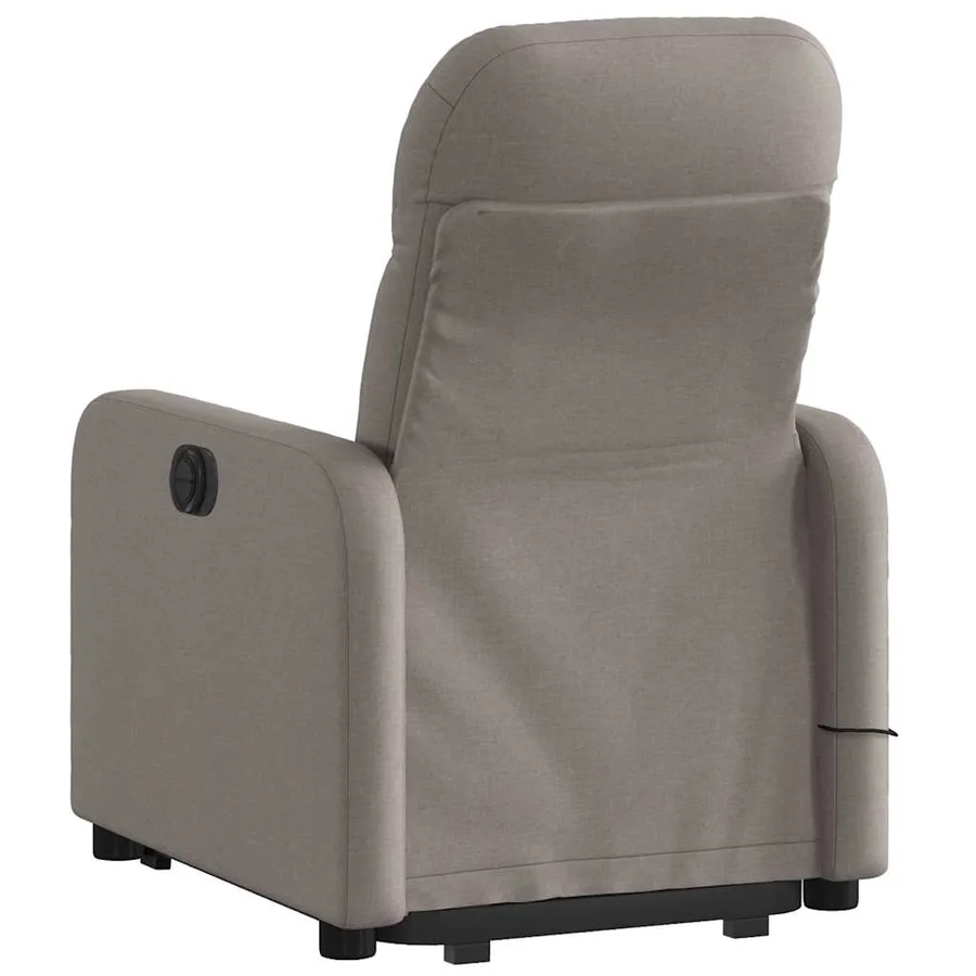 Fauteuil inclinable de massage électrique Taupe Tissu - 5