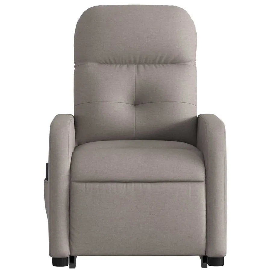 Fauteuil inclinable de massage électrique Taupe Tissu - 9