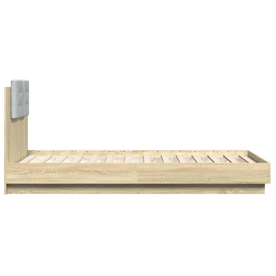 Cadre de lit sans matelas chêne sonoma 90x190 cm - 5
