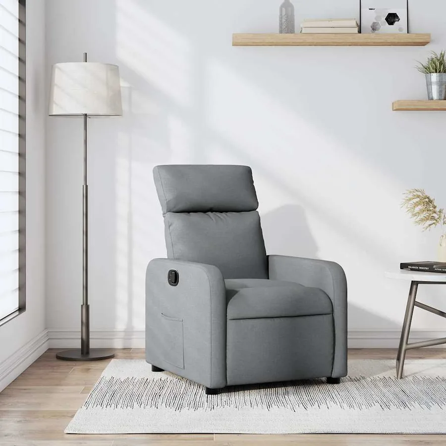 Fauteuil inclinable Gris clair Tissu