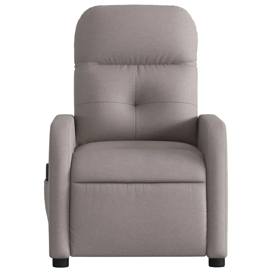 Fauteuil de massage inclinable électrique Taupe Tissu - 9
