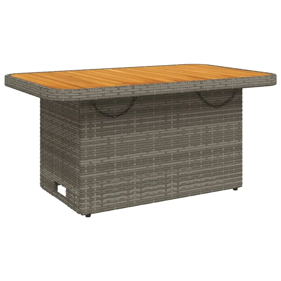 Ensemble à manger de jardin et coussins 2 pcs gris rotin - 3