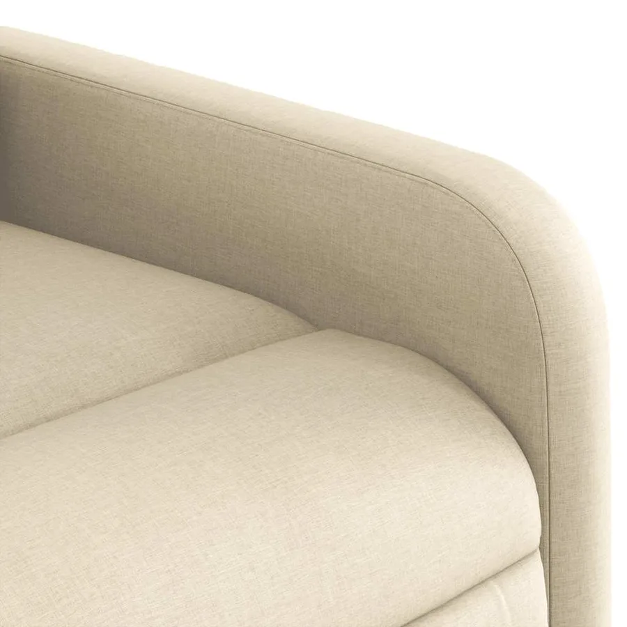 Fauteuil de massage inclinable Crème Tissu - 9