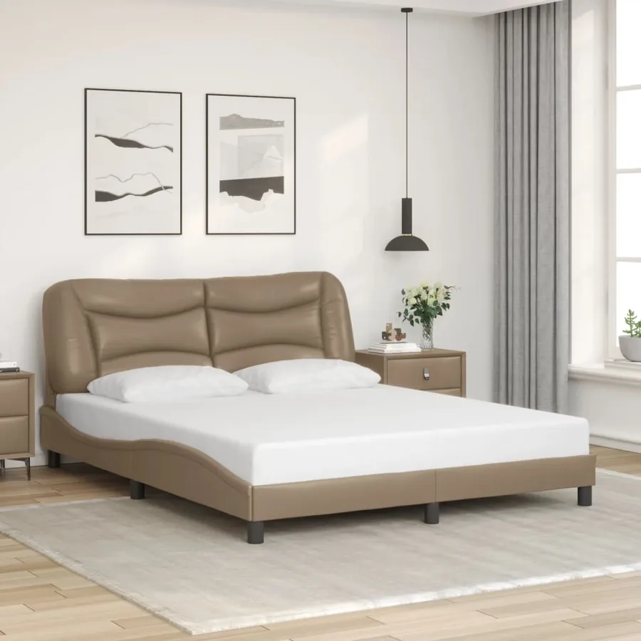 Cadre de lit avec LED sans matelas Hvar cappuccino 160x200 cm - 4