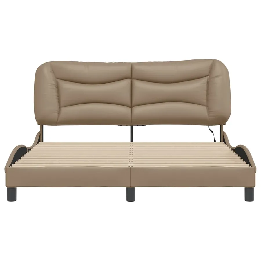 Cadre de lit avec LED sans matelas Hvar cappuccino 160x200 cm - 6