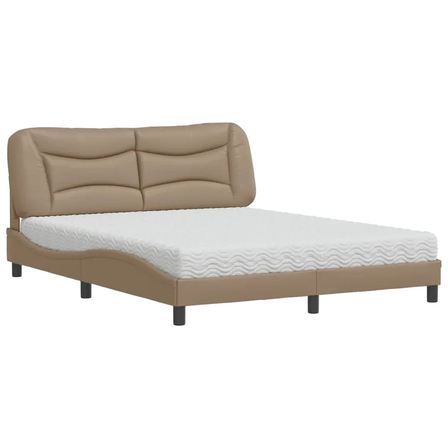Lit avec matelas Hvar cappuccino 160x200 cm similicuir - 2