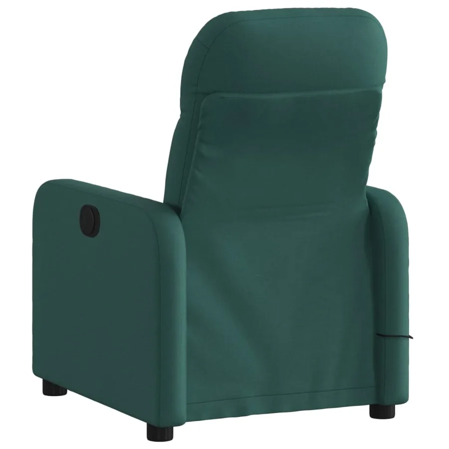Fauteuil inclinable de massage vert foncé tissu - 4