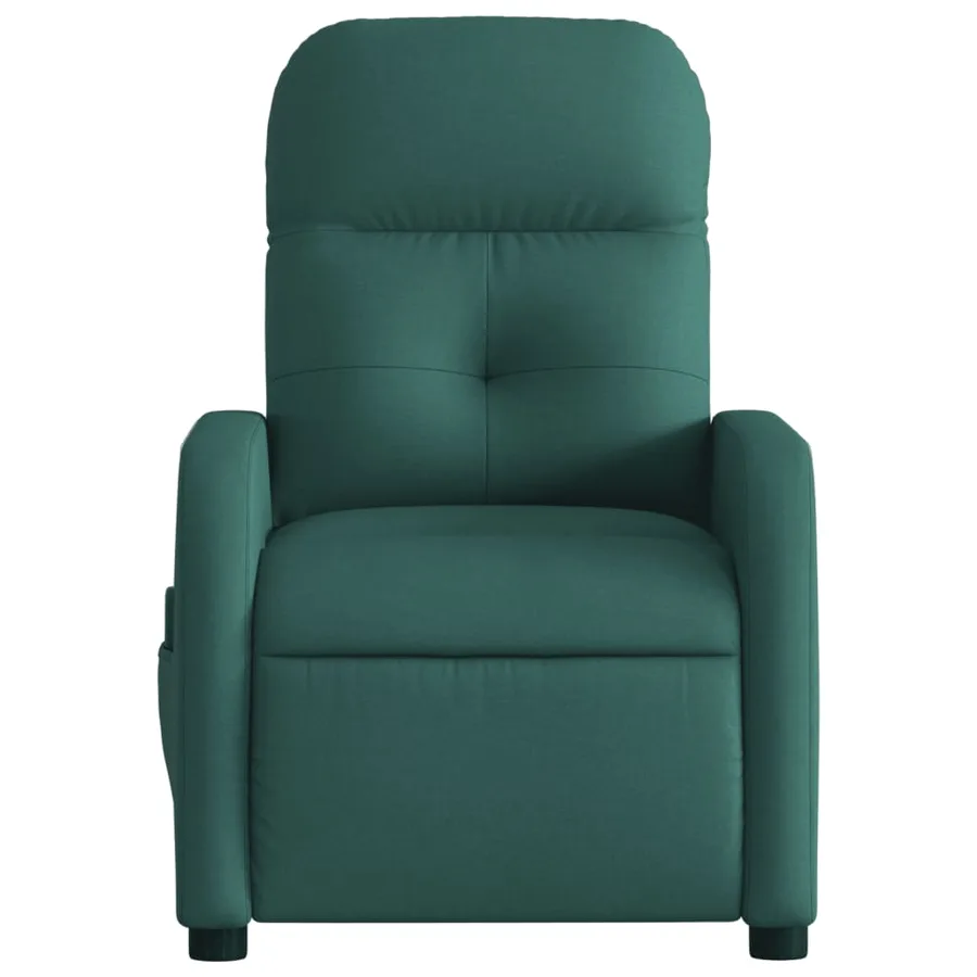 Fauteuil inclinable de massage vert foncé tissu - 7