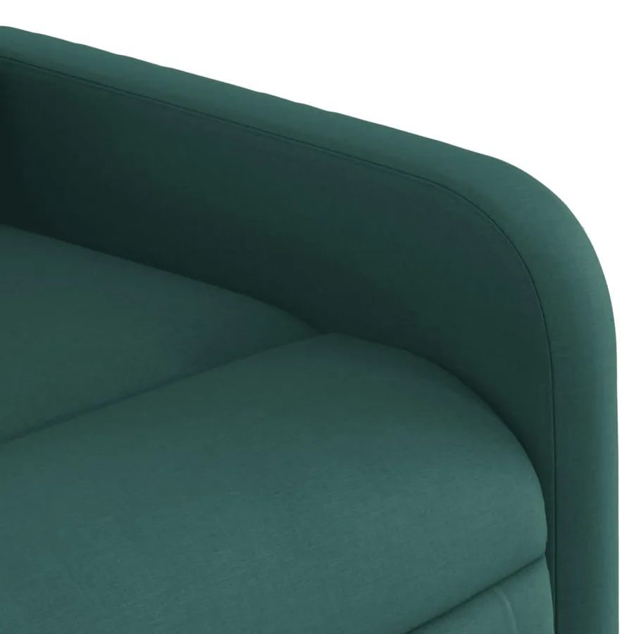 Fauteuil inclinable de massage vert foncé tissu - 9