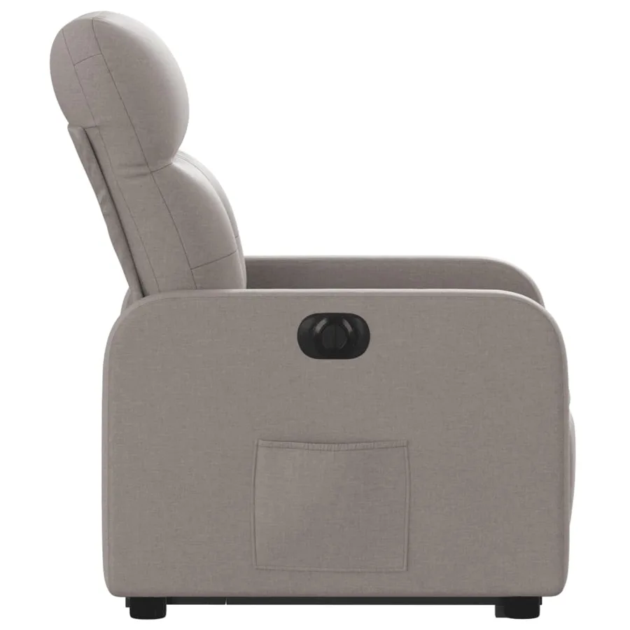Fauteuil inclinable électrique taupe tissu - 9