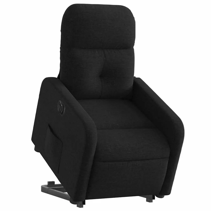 Fauteuil inclinable électrique noir tissu - 3