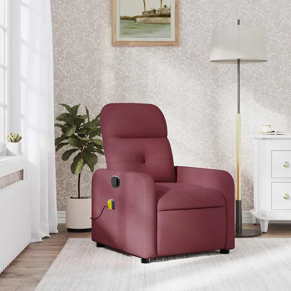 Fauteuil de massage inclinable Rouge bordeaux Tissu