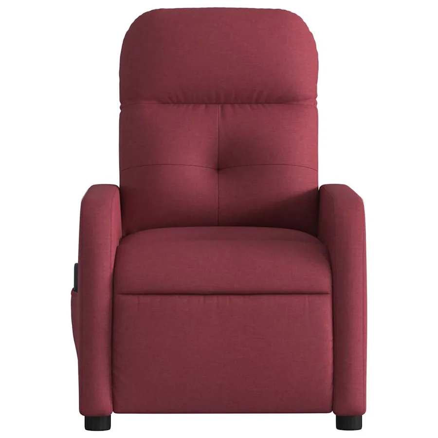 Fauteuil de massage inclinable Rouge bordeaux Tissu - 7
