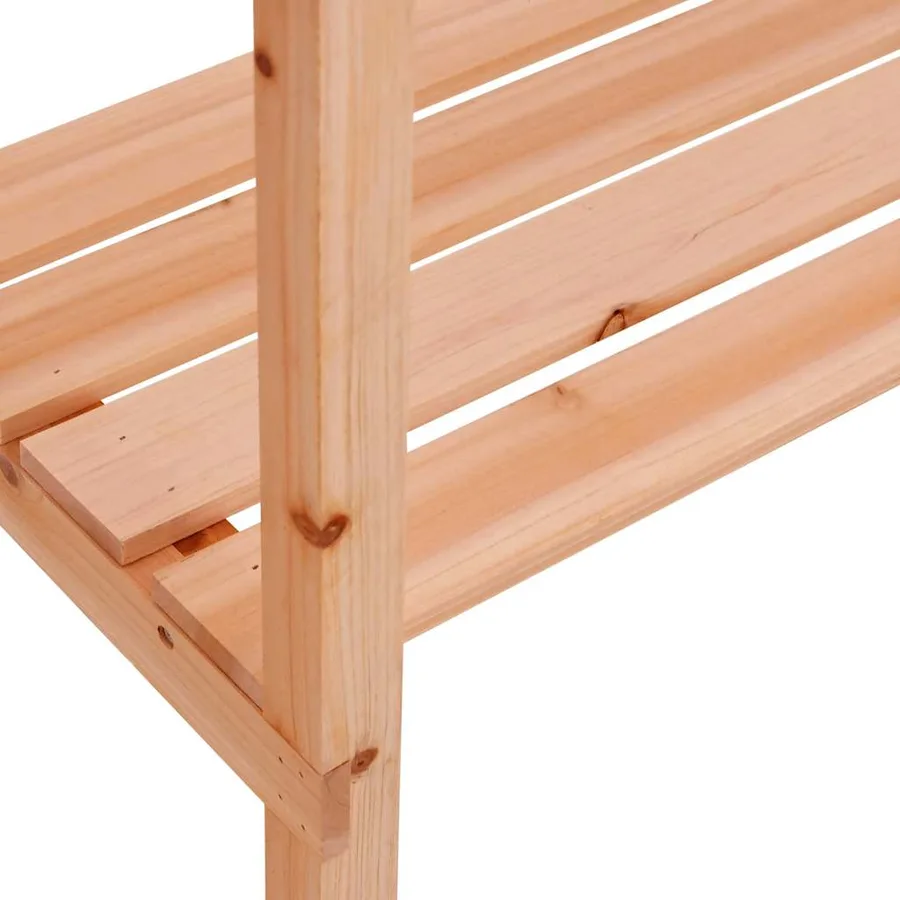 Table à plantes avec étagères marron 78x38x82,5cm bois de sapin - 8