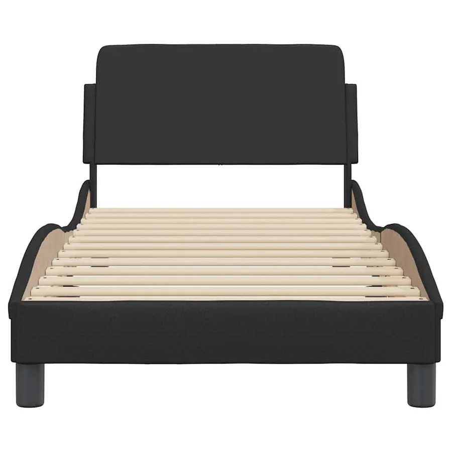Cadre de lit Dover noir 90x190 cm similicuir - 4