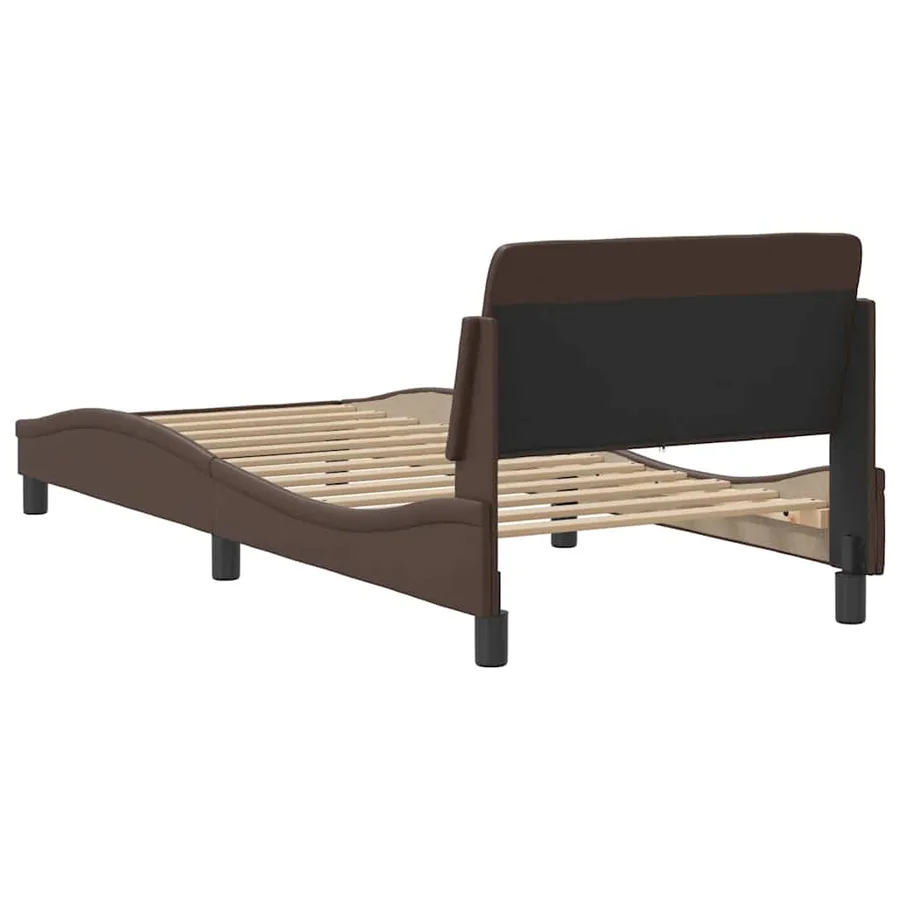 Cadre de lit Dover marron 90x190 cm similicuir - 6
