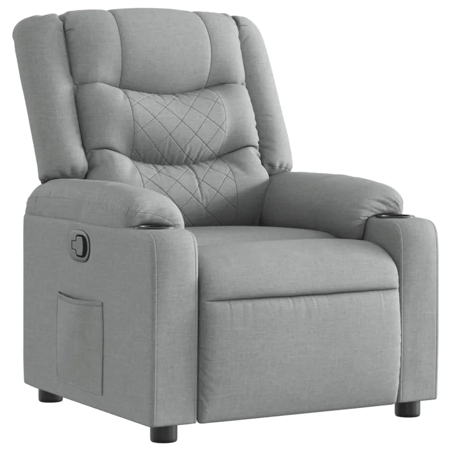 Fauteuil inclinable Gris clair Tissu - 2
