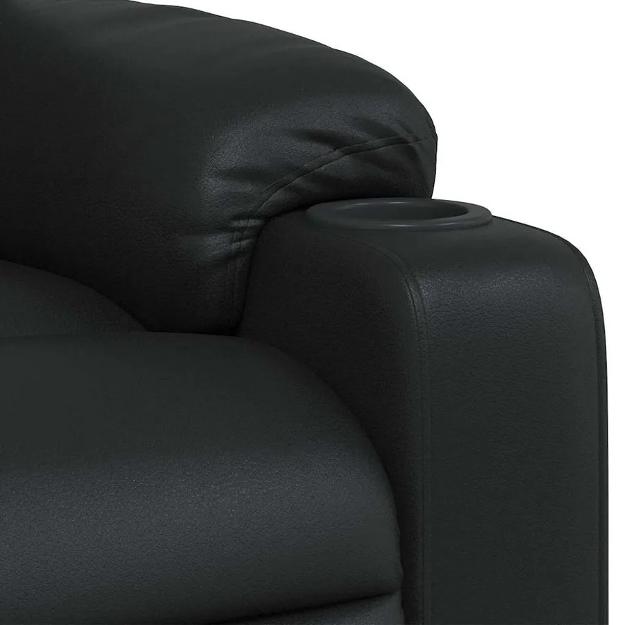 Fauteuil inclinable Noir Similicuir - 8