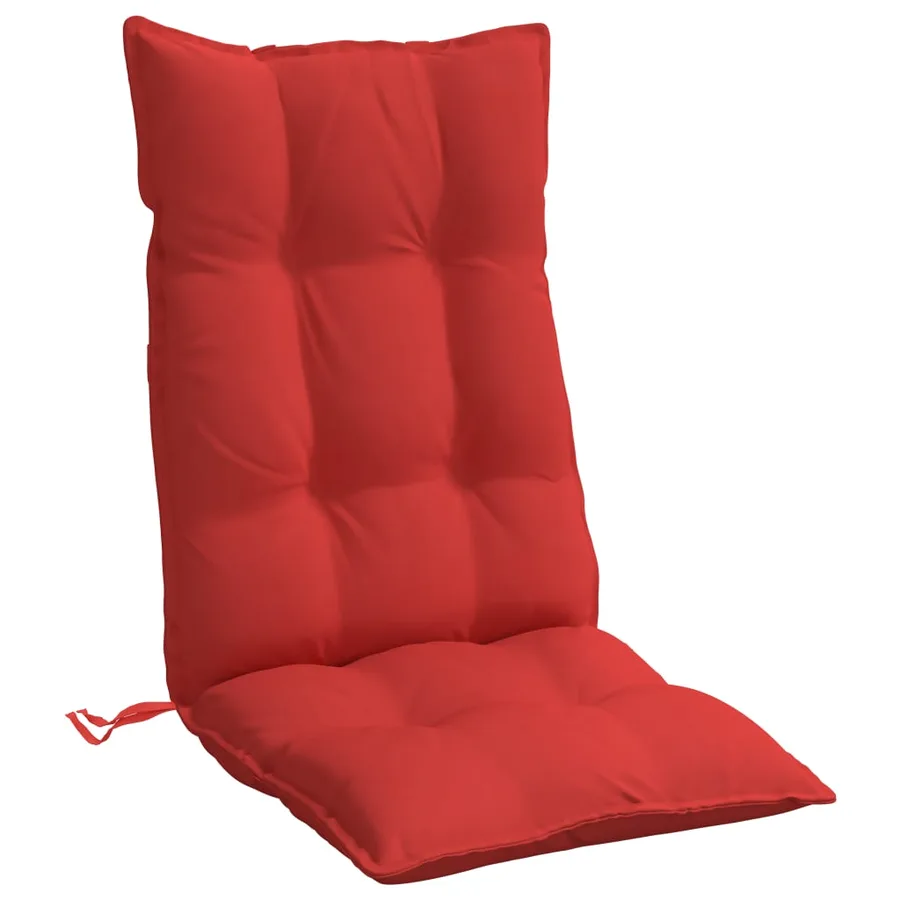 Coussins de chaise à dossier haut lot de 6 rouge tissu oxford - 5