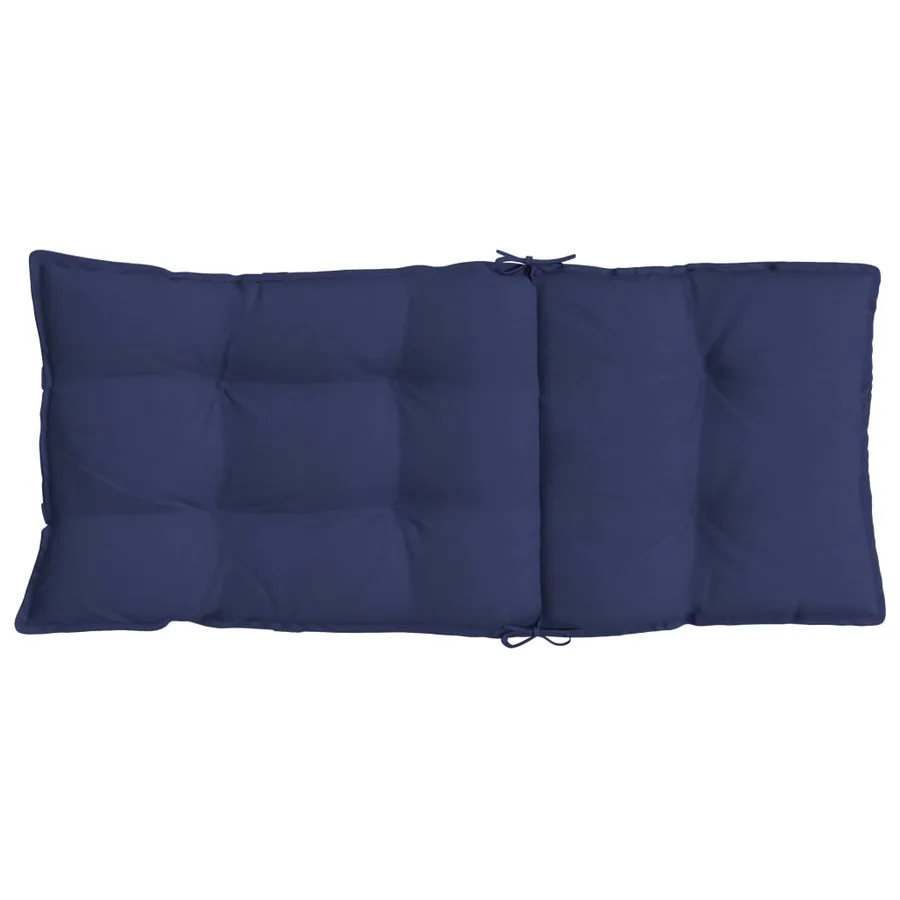 Coussins de chaise à dossier haut lot de 4 bleu marine - 7