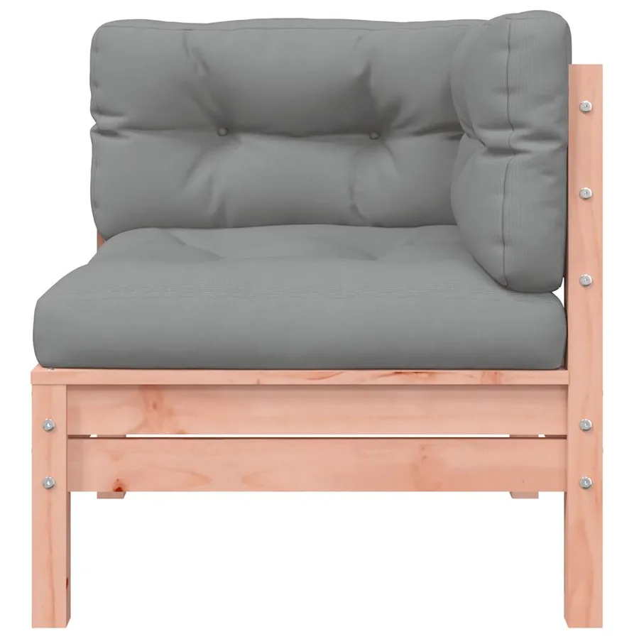 Canapé d'angle de jardin avec coussins 2pcs bois massif douglas - 6