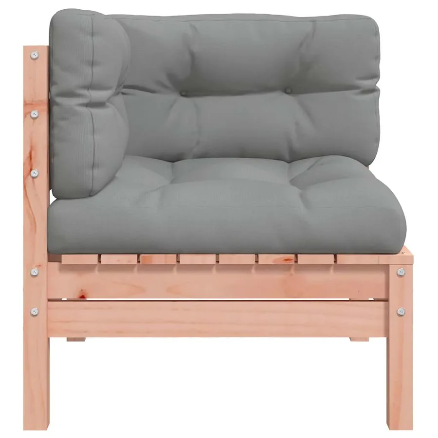 Canapé d'angle de jardin avec coussins 2pcs bois massif douglas - 7