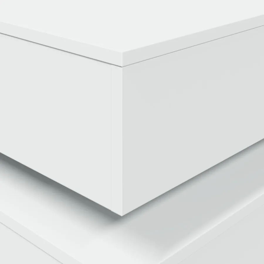 Table basse avec lumières LED blanc 90x50x40 cm - 10