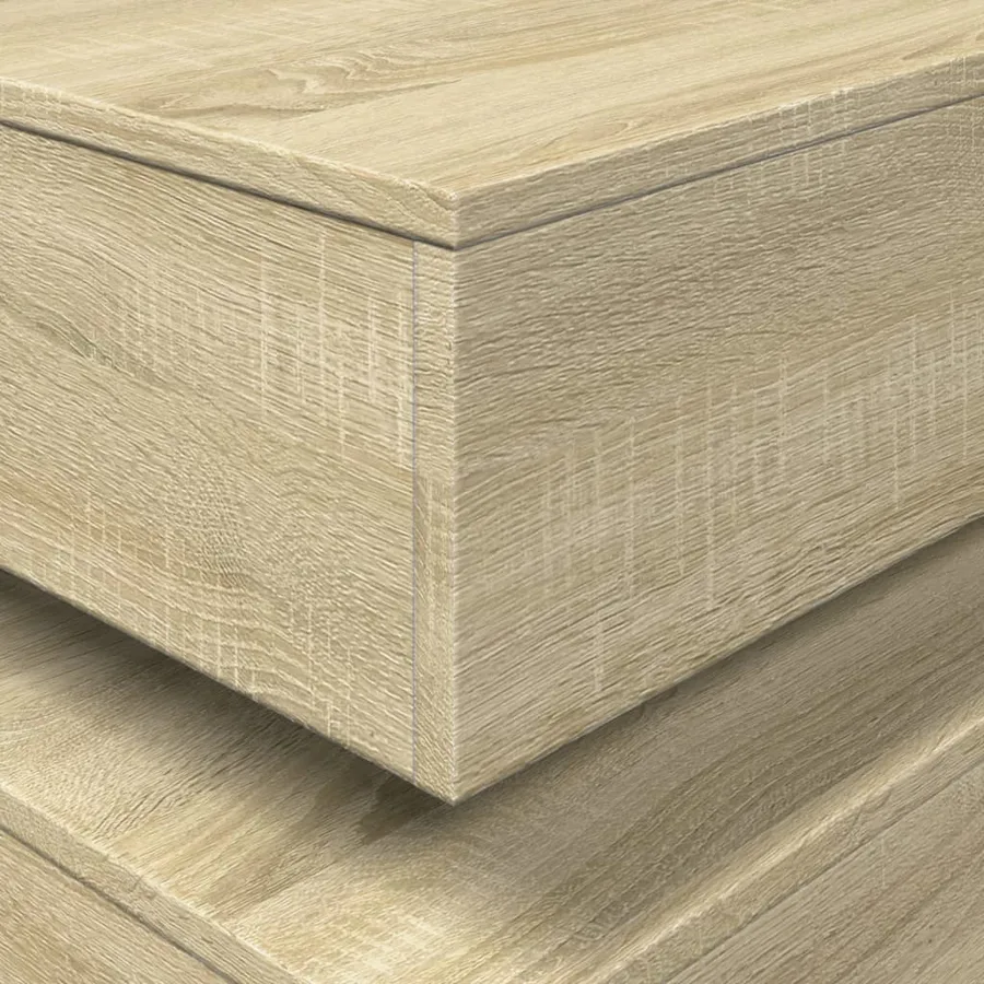Table basse avec lumières LED chêne sonoma 90x50x40 cm - 10