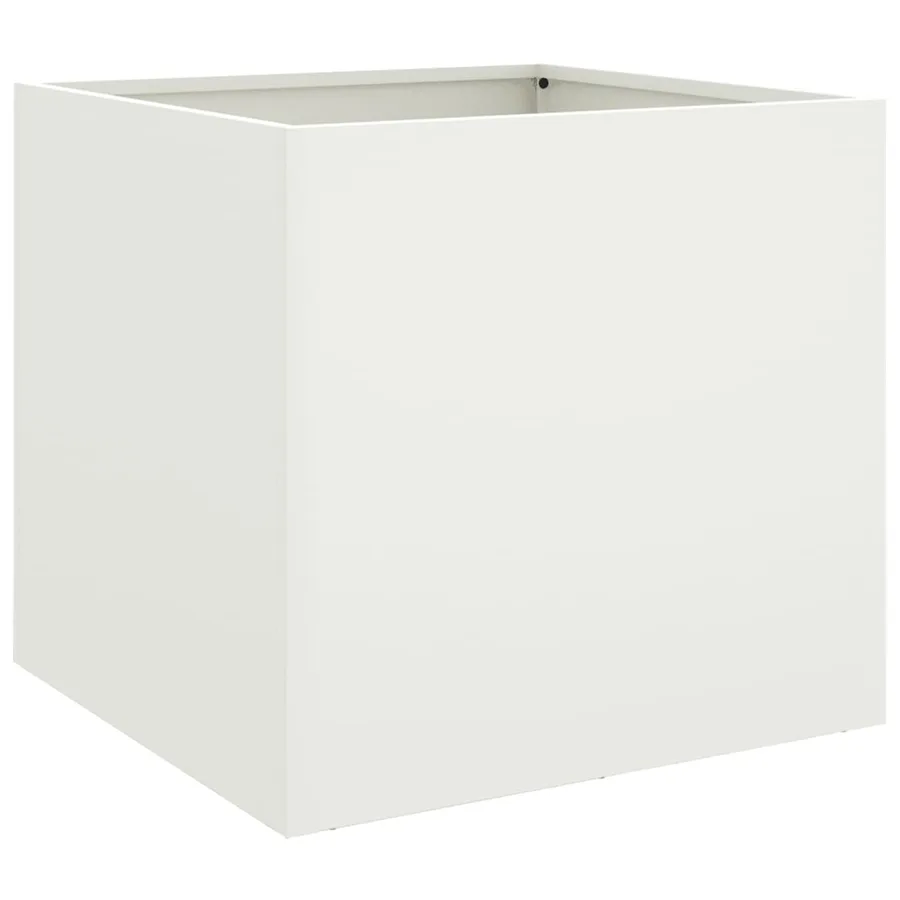 Jardinière blanc 49x47x46 cm acier - 7