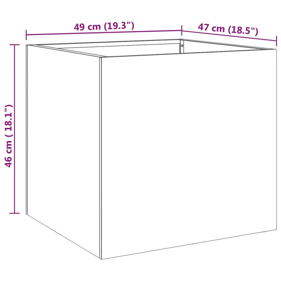 Jardinières 2 pcs argenté 49x47x46 cm acier inoxydable - 11