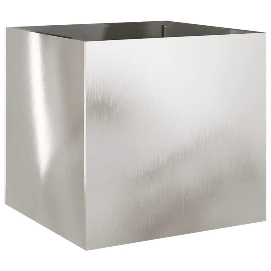 Jardinières 2 pcs argenté 49x47x46 cm acier inoxydable - 7