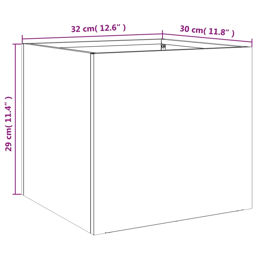 Jardinières 2 pcs vert olive 32x30x29 cm acier - 11