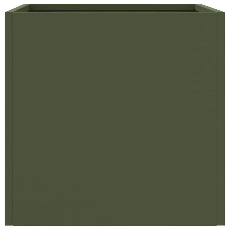 Jardinières 2 pcs vert olive 32x30x29 cm acier - 6