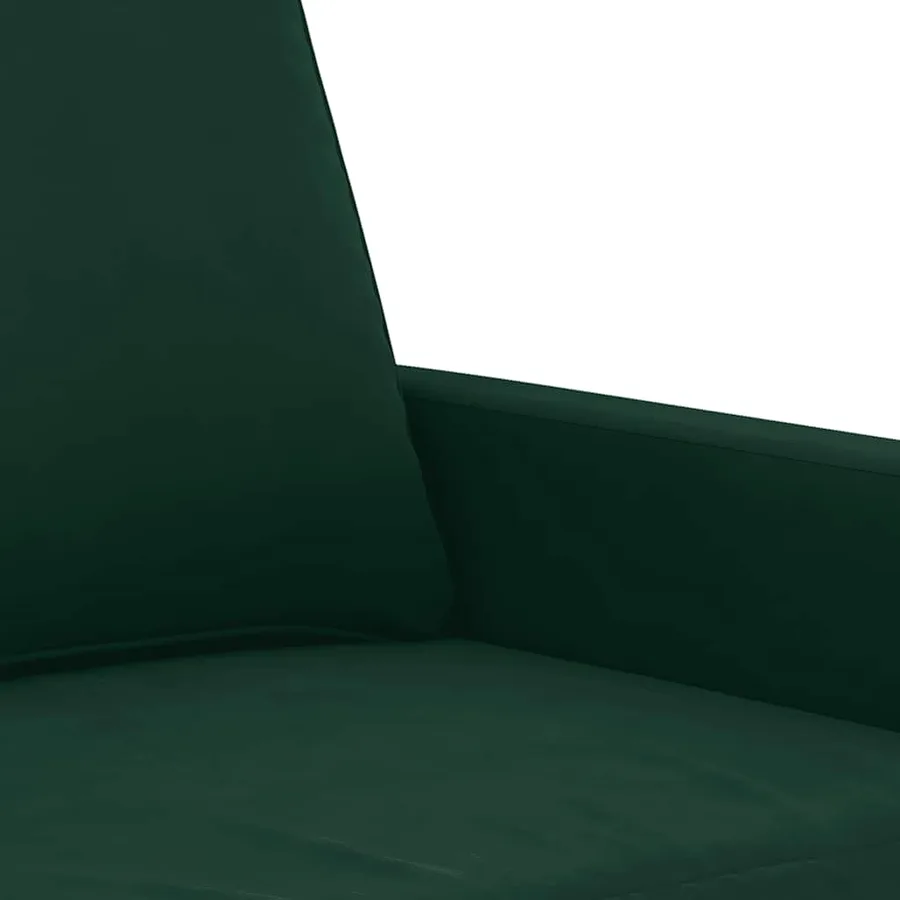 Ensemble de canapés 3 pcs avec coussins vert foncé velours - 6